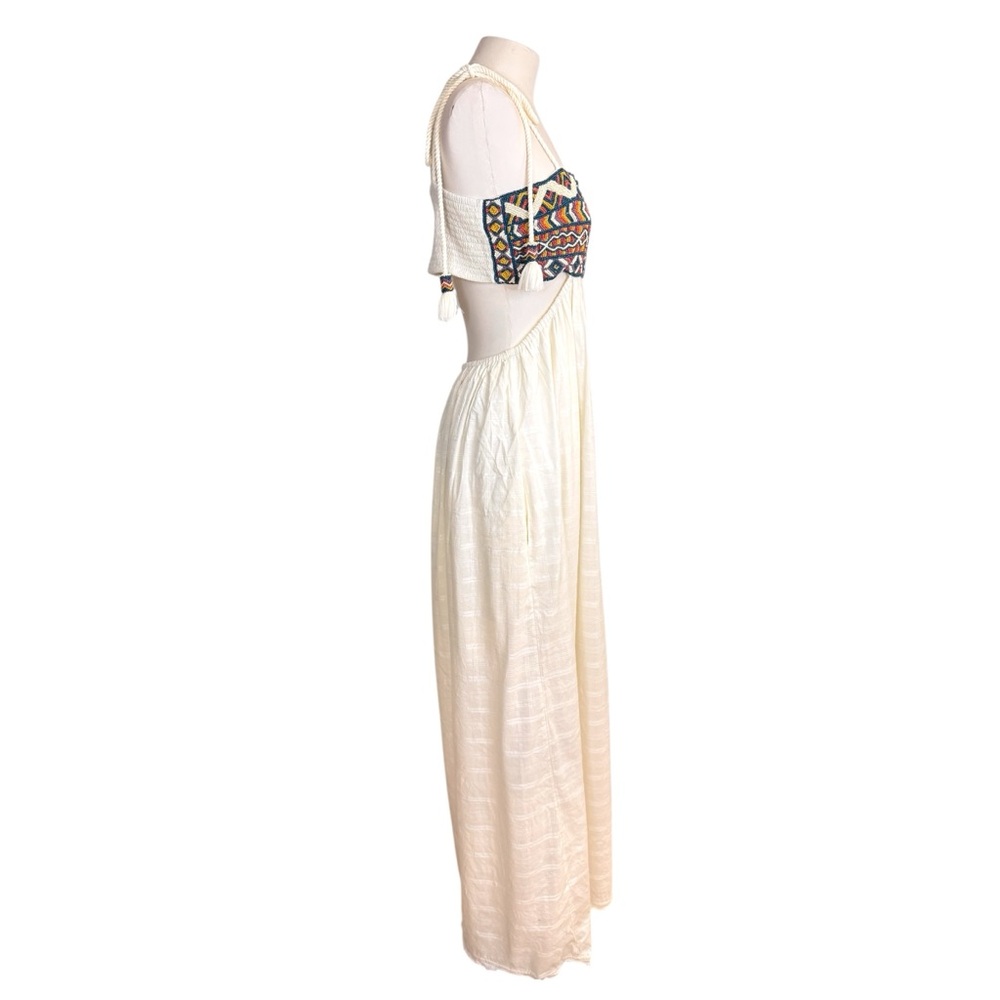 Free People Phoenix Beaded Maxi Boho Dress size M - Picture 9 of 16
